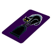 黒猫オントンストーンパープルマグネット マグネット (左側)