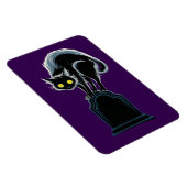 黒猫オントンストーンパープルマグネット マグネット (右側)