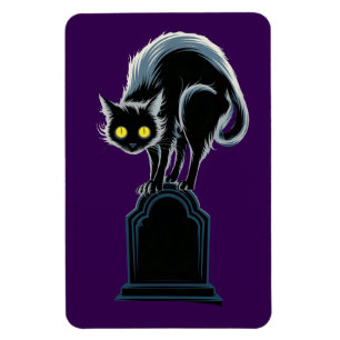 黒猫オントンストーンパープルマグネット マグネット