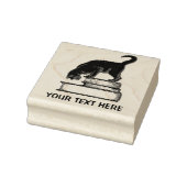 黒猫オンブ書留ゴム印 ラバースタンプ (スタンプ)