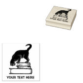 黒猫オンブ書留ゴム印 ラバースタンプ (押印)