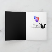 黒猫オンミュージック誕生日カード カード (内部)