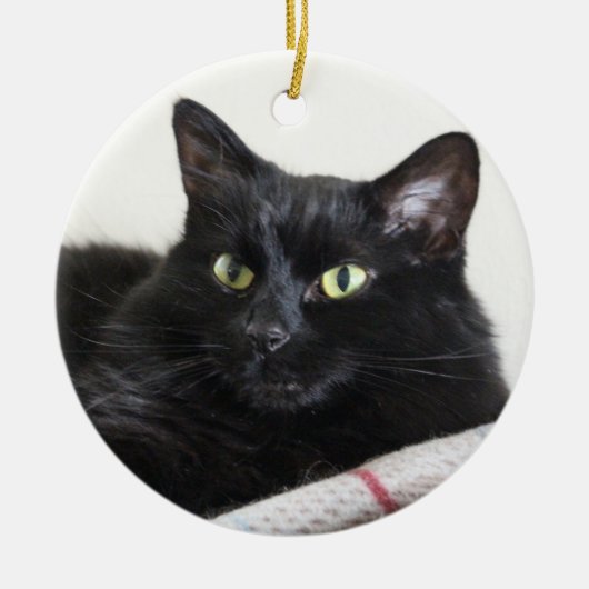 黒猫オーナメント セラミックオーナメント (正面)
