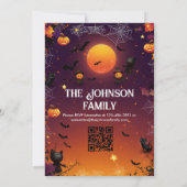 黒猫カスタムとカボチャのハローウィンパーティ 招待状 (裏面)