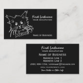 黒猫カスタム名刺 名刺 (正面/裏面)