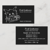 黒猫カスタム名刺 名刺 (正面/裏面)