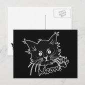 黒猫カスタム葉書 ポストカード (正面/裏面)