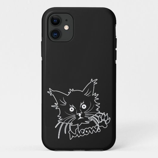 黒猫カスタムiPhoneケース Case-Mate iPhoneケース (裏面)
