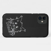 黒猫カスタムiPhoneケース Case-Mate iPhoneケース (裏面(横))