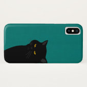 黒猫カゼメテiPhone xケース Case-Mate iPhoneケース (裏面(横))