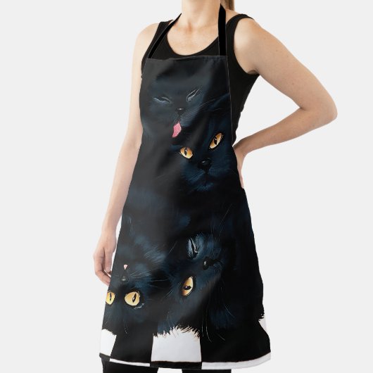 黒猫カドル エプロン (インサイチュ)