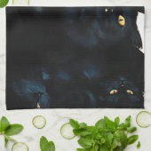 黒猫カドル キッチンタオル (折り畳み)