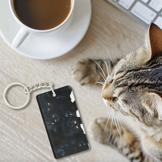 黒猫カドル キーホルダー