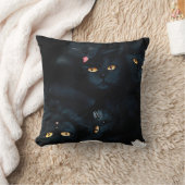 黒猫カドル クッション (ブランケット)