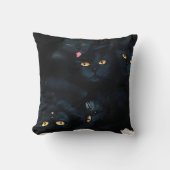黒猫カドル クッション (正面)