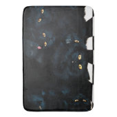 黒猫カドル バスマット (正面縦)