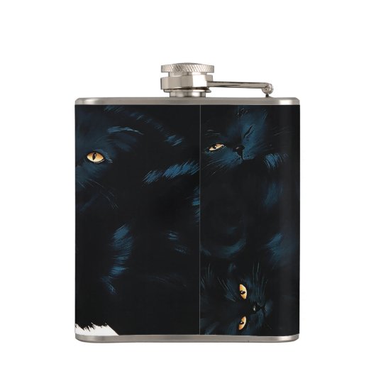 黒猫カドル フラスク (裏面)