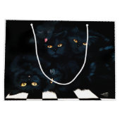 黒猫カドル ラージペーパーバッグ (裏面)