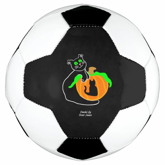 黒猫カボチャのサッカーボール サッカーボール (正面)