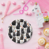 黒猫カボチャのハロウィーン ペーパープレート (パーティー)