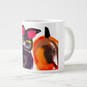 黒猫カボチャの喜び ジャンボコーヒーマグカップ (正面右)