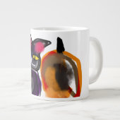 黒猫カボチャの喜び ジャンボコーヒーマグカップ (正面右)