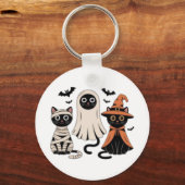 黒猫カボチャ キーホルダー (正面)