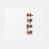 黒猫カボチャ フリースブランケット (正面(横))