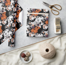 黒猫カボチャ ラッピングペーパー