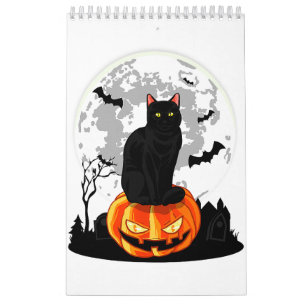 黒猫カボチャTシャツ – フルムーンハロウィン カレンダー