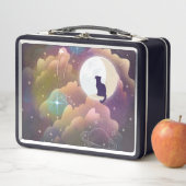 黒猫カラフル三日月 メタルランチボックス (インサイチュ)