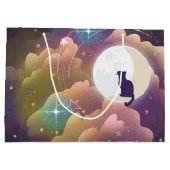 黒猫カラフル三日月 ラージペーパーバッグ (裏面)