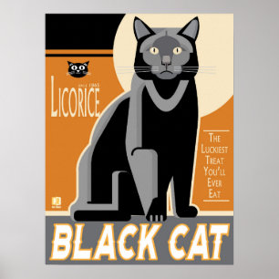 黒猫カンゾウのポスター ポスター