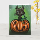 黒猫カード カード (黄色い花)