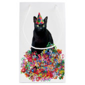 黒猫カーリーリボン抱き枕 スモールペーパーバッグ (裏面)