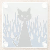 黒猫ガラスコースター ガラスコースター (裏面)