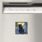 黒猫ガーゴイレハロウィーンキッチンマグネット マグネット (インサイチュ (食洗機))