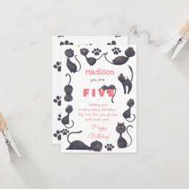 黒猫キッズハッピーバースデー カード