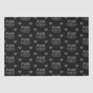 黒猫キットネームレスパターン 薄葉紙