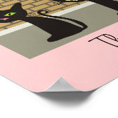 黒猫キャンバスアート「三アミゴス」 ポスター (角)