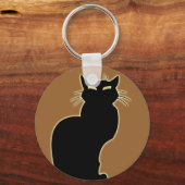 黒猫キーチェーンキャットギフトペットキャットキーホルダー キーホルダー (正面)