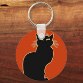 黒猫キーチェーンキャットギフトペットキャットキーホルダー キーホルダー (正面)