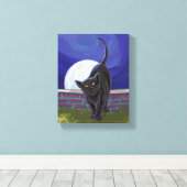 黒猫ギフト&アクセサリー キャンバスプリント (インサイチュ (ウッドフロア))