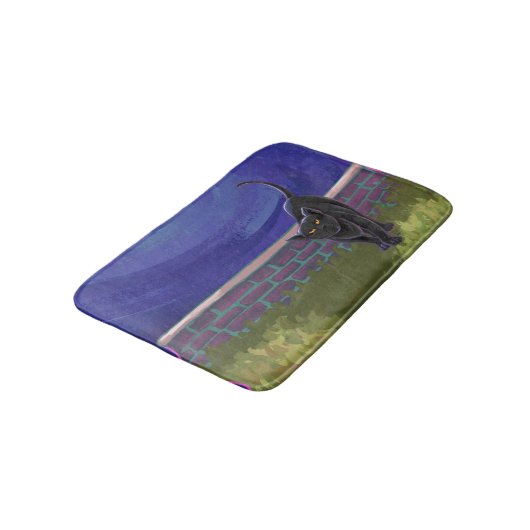 黒猫ギフト&アクセサリー バスマット (アングル)