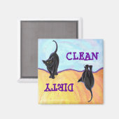 黒猫ギフト&アクセサリー マグネット (正面/裏面)