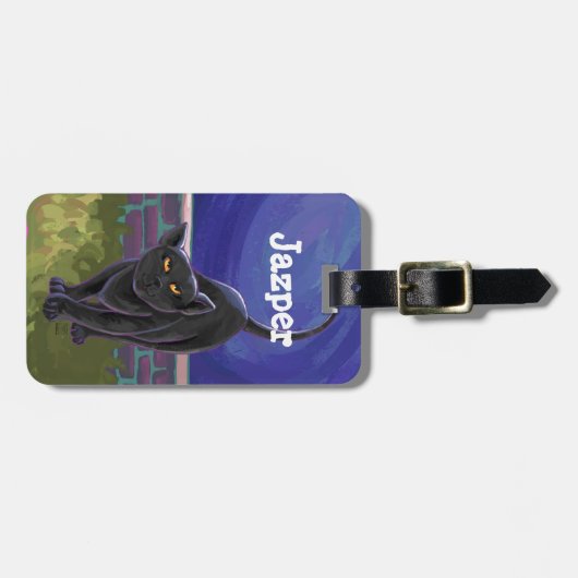 黒猫ギフト&アクセサリー ラゲッジタグ (正面横)