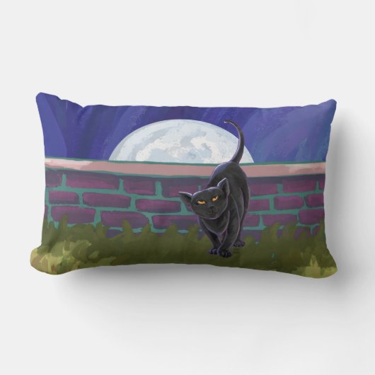 黒猫ギフト&アクセサリー ランバークッション (正面)