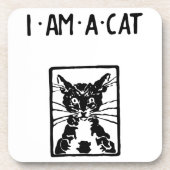 黒猫ギフト コースター (正面)