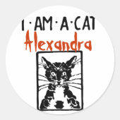 黒猫ギフト ラウンドシール (正面)