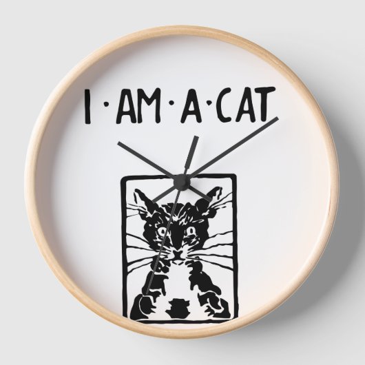 黒猫ギフト 壁時計 (正面)